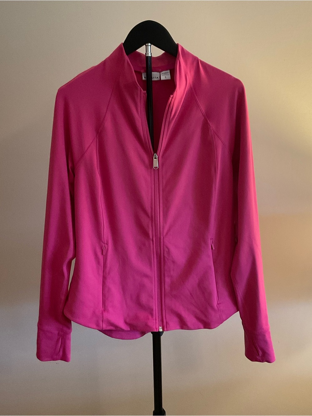 Athleta Pink Full-Zip Fushia Performance Jacket size Large